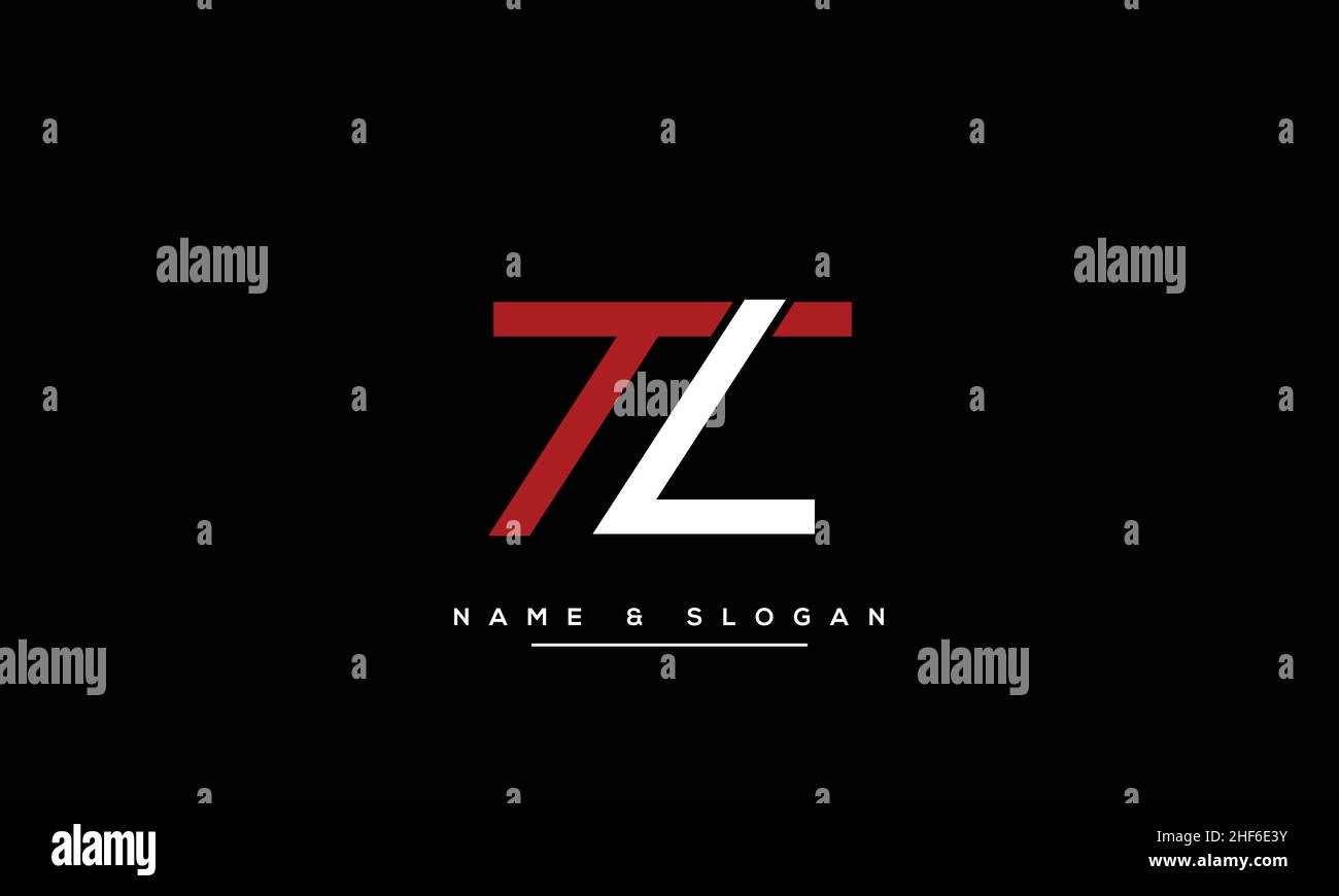 TL, LT Abstract Letters Logo Monogram Stock Vector