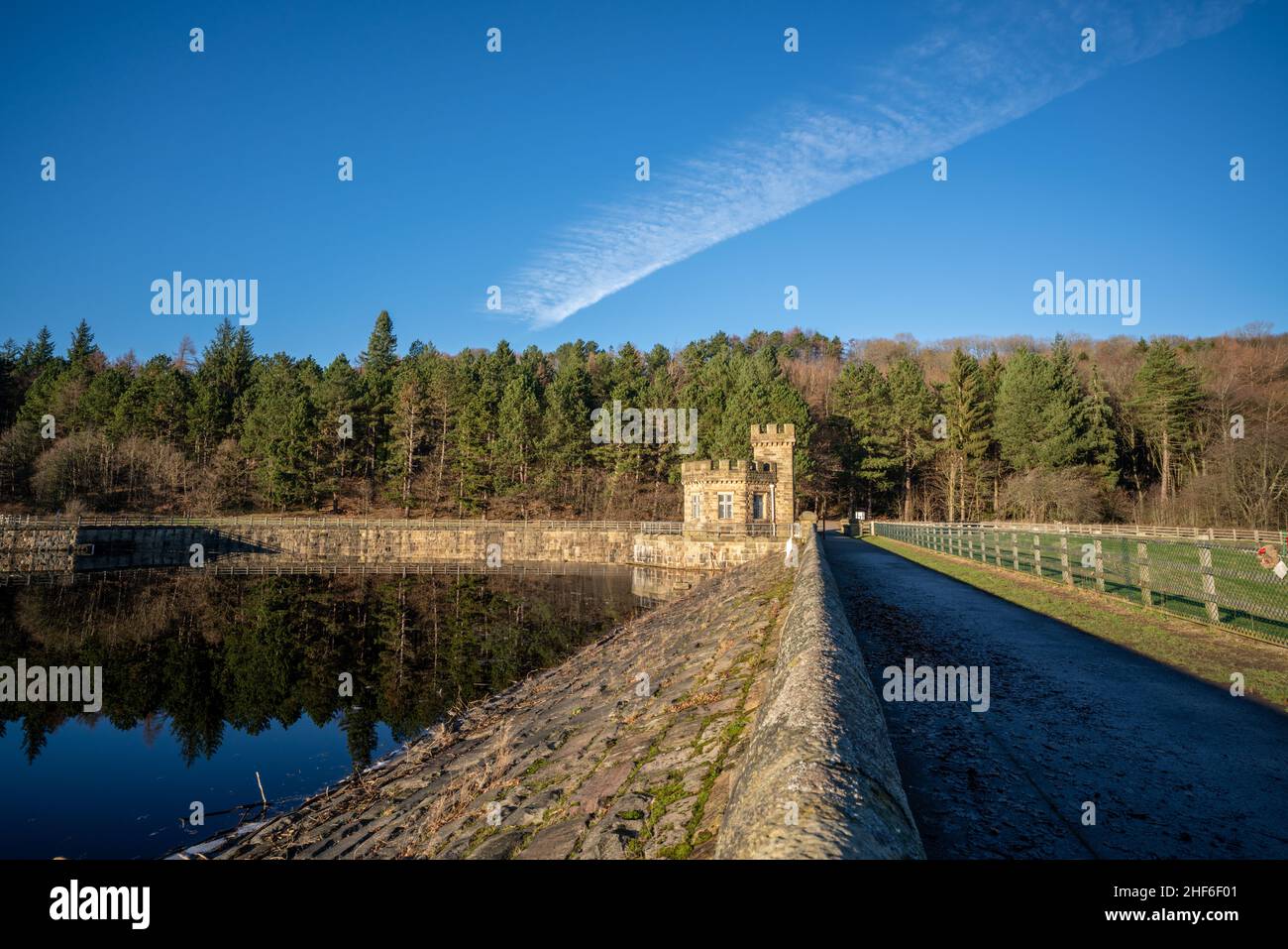 Broomhead Reservoir, Dam and Spillway in the Ewden Valley near Sheffield Stock Photo Alamy