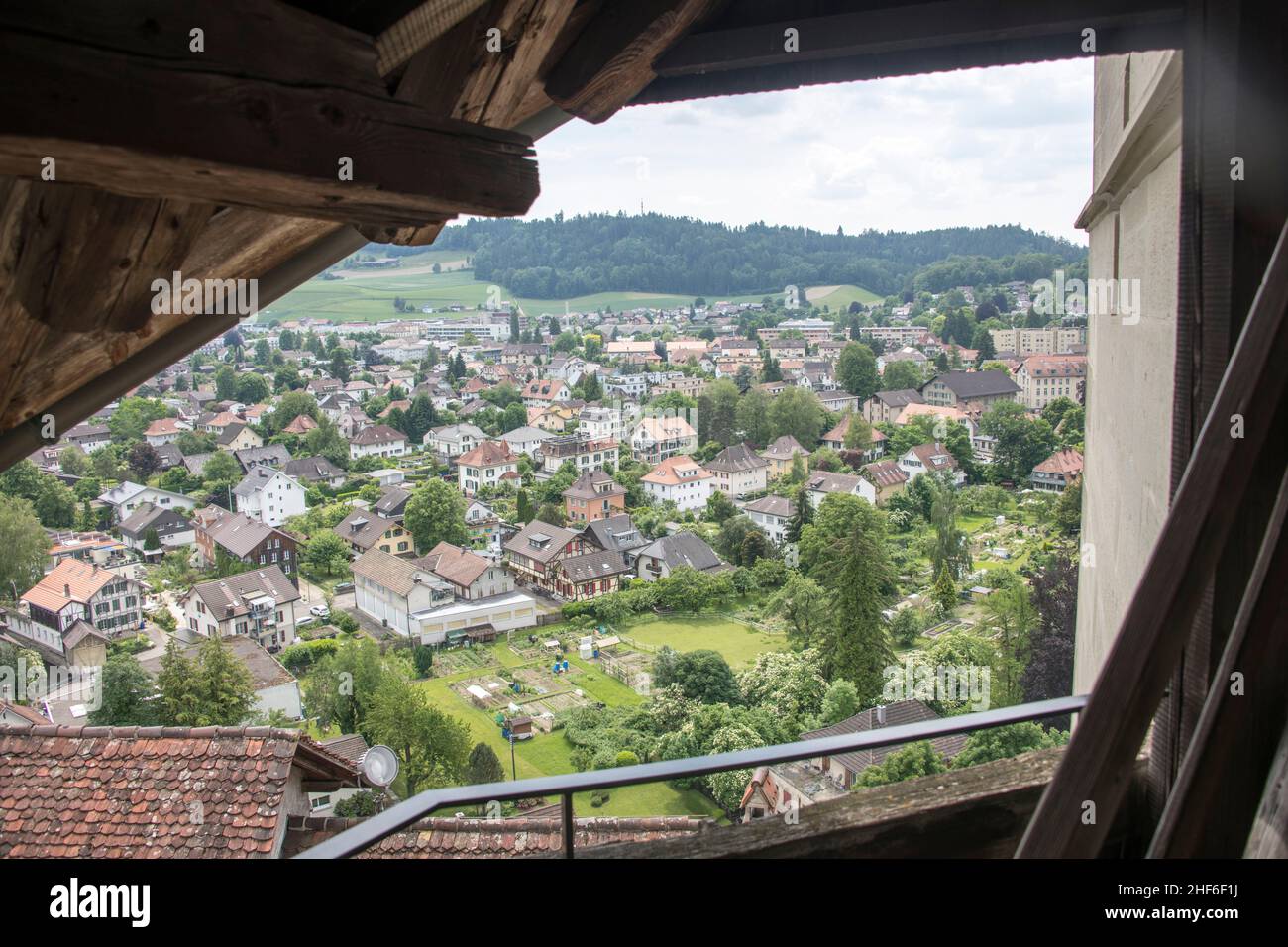 Small town of Burgdorf in the Emmen valley (Emmental),  Switzerland Stock Photo