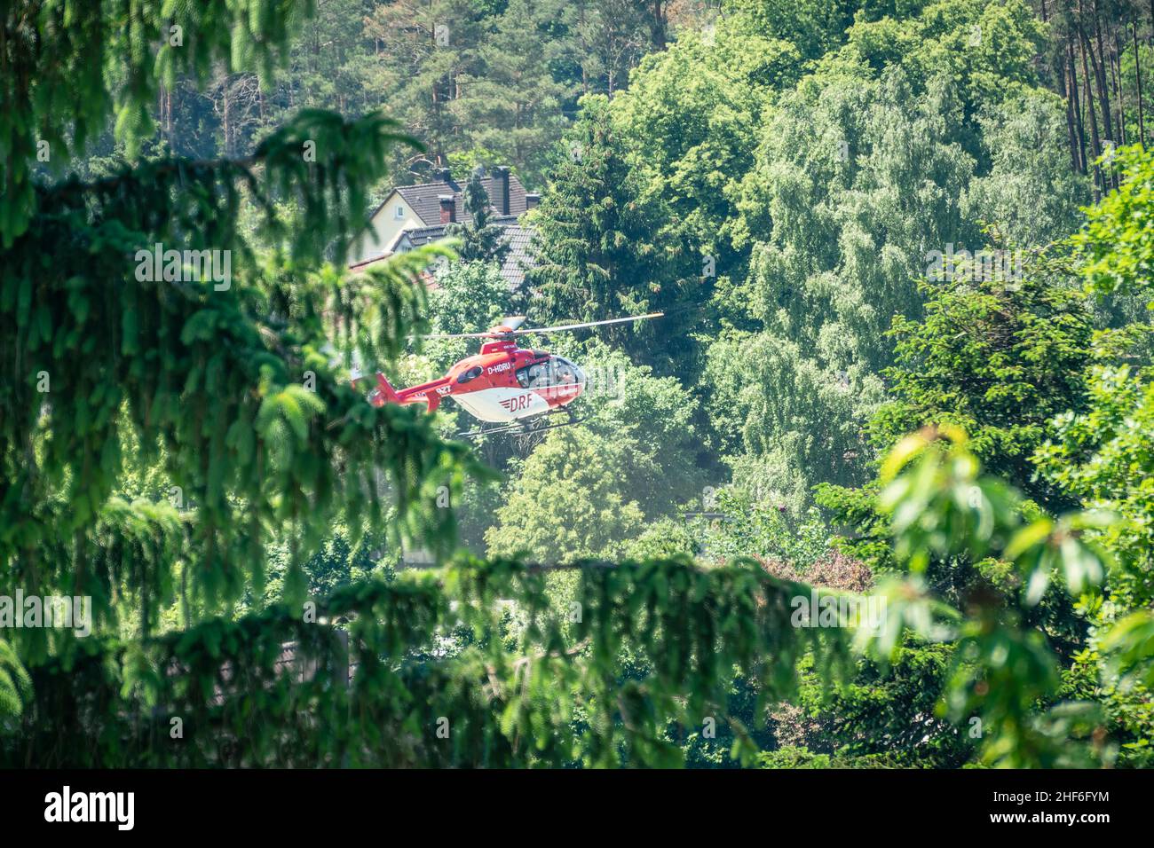Rescue helicopter emergency doctor Stock Photo Alamy