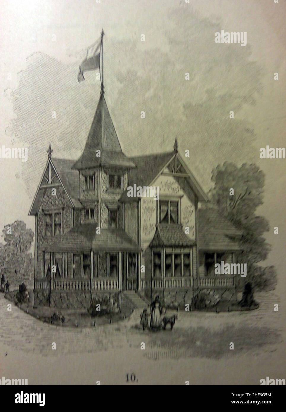 Schwedisches Holzhaus 1896-5. Stock Photo
