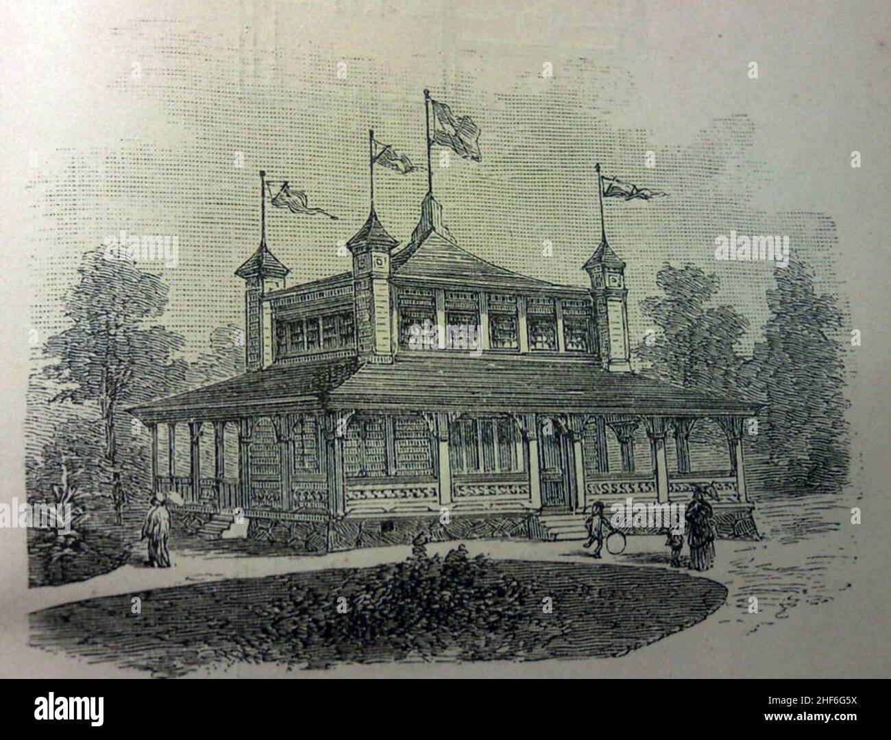 Schwedisches Holzhaus 1896-4. Stock Photo