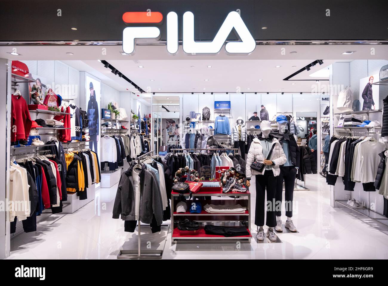 Fila Brand Logo Symbol White Design Clothes Fashion Vector