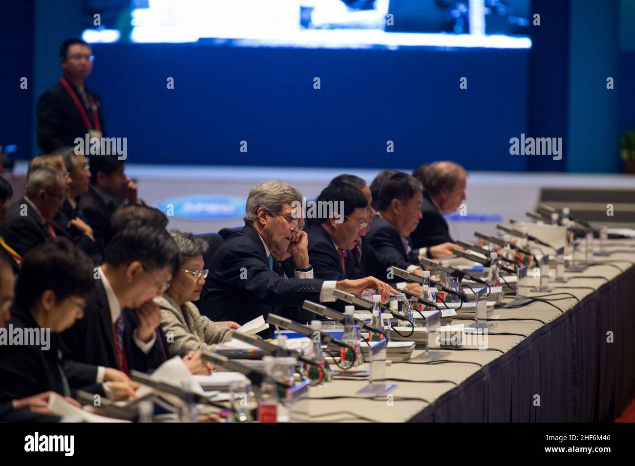 Secretary Kerry Participates in APEC Meetings Stock Photo