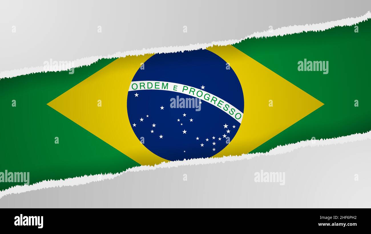 EPS10 Vector Patriotic background with Brazil flag colors. An element of impact for the use you want to make of it. Stock Vector