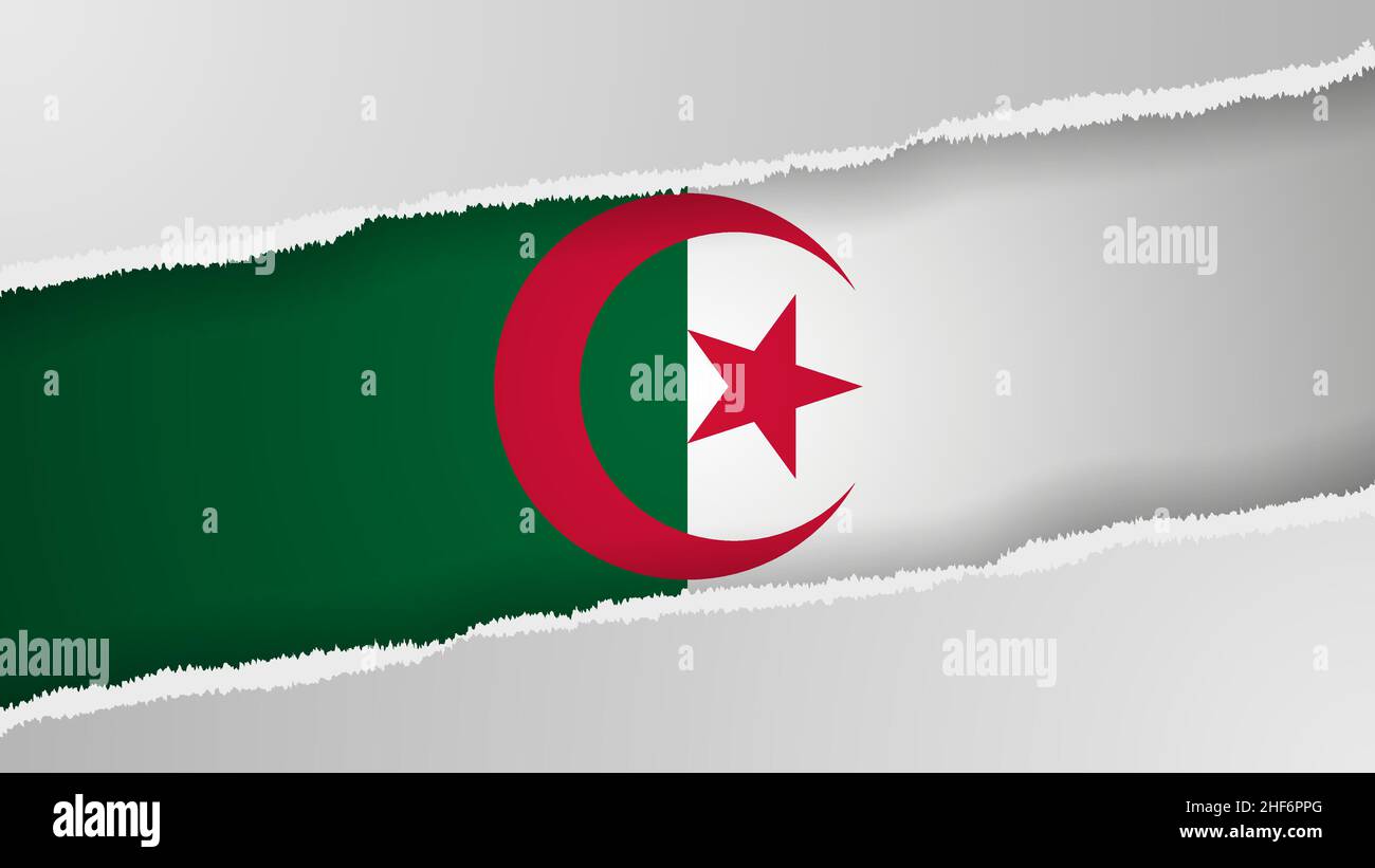 EPS10 Vector Patriotic background with Algeria flag colors. An element of impact for the use you want to make of it. Stock Vector