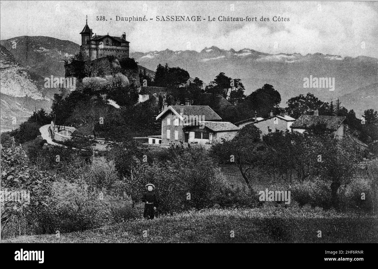 Sassenage, le chateau-fort des Cotes, p32 L'Isère 1900-1920 - Grenoble. Stock Photo