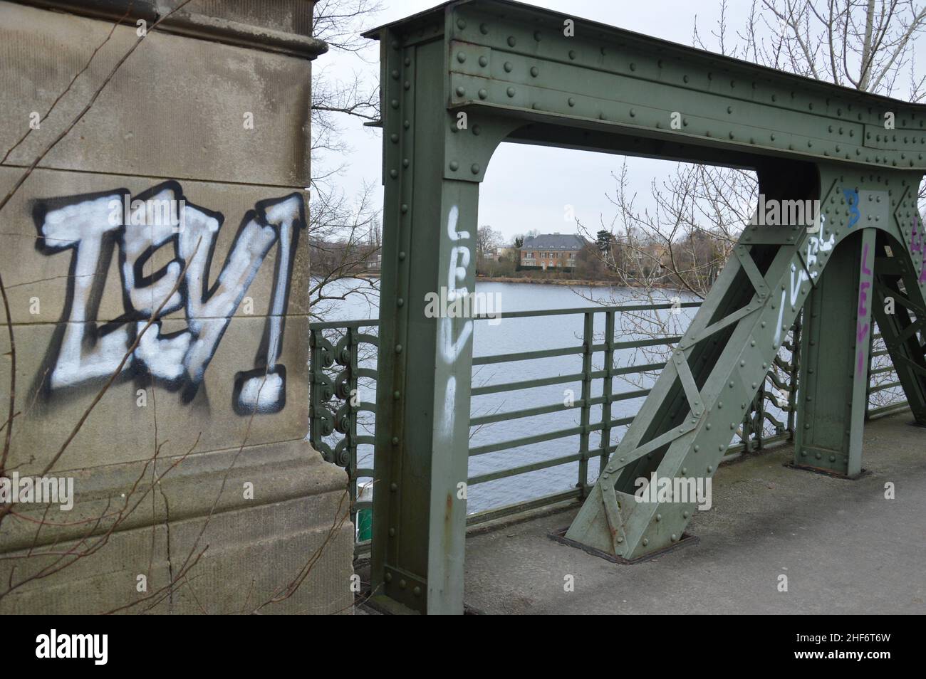 Levi Graffiti The Glienicke Bridge Wannsee Berlin Germany January levi-graffiti-the-glienicke-bridge-wannsee-berlin-germany-january