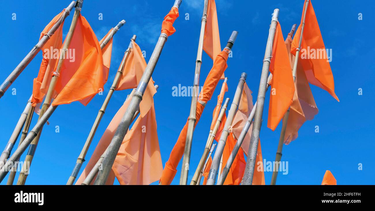 red flags for inshore fishing,  France Stock Photo