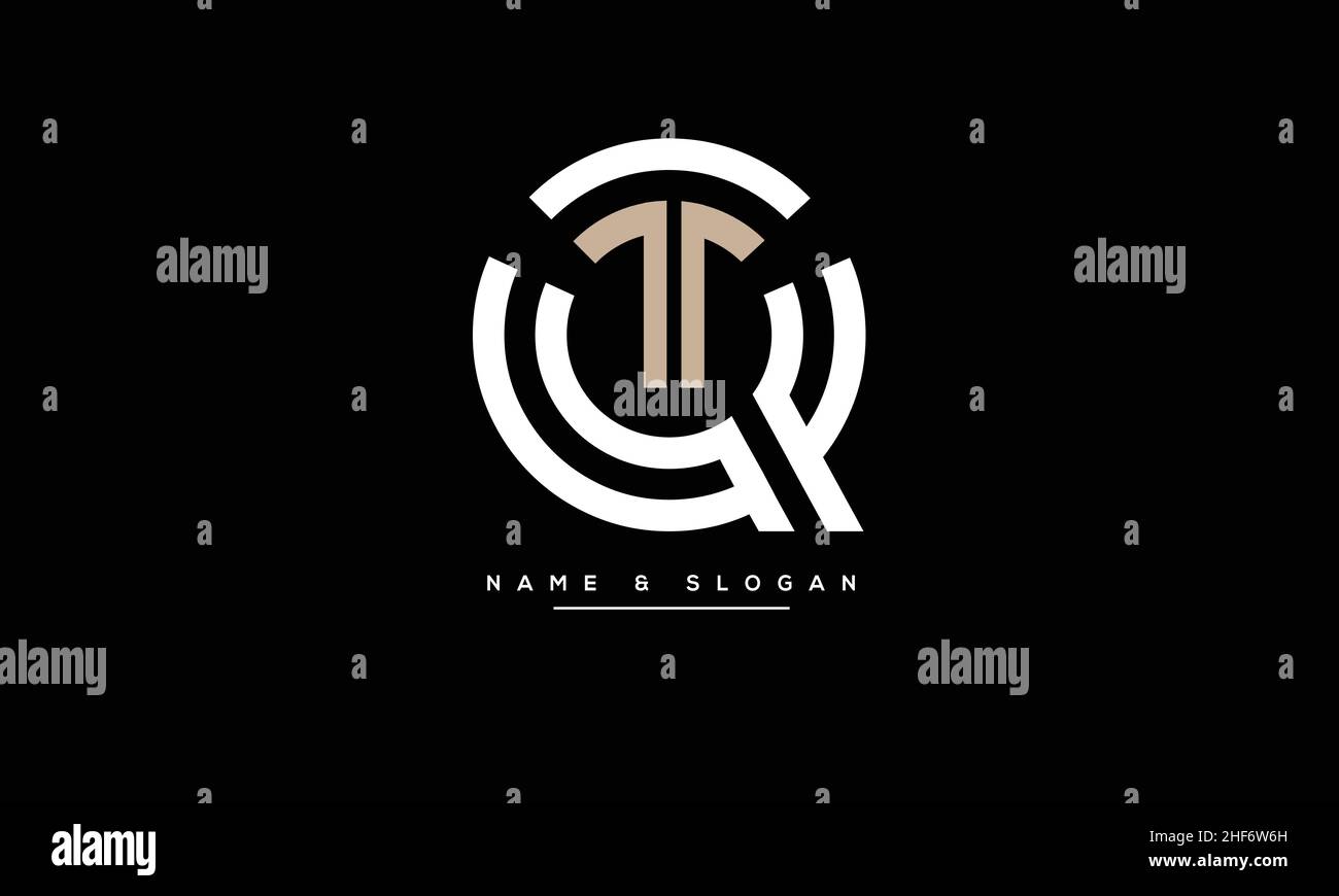 TQ, QT Abstract Letters Logo monogram Stock Vector