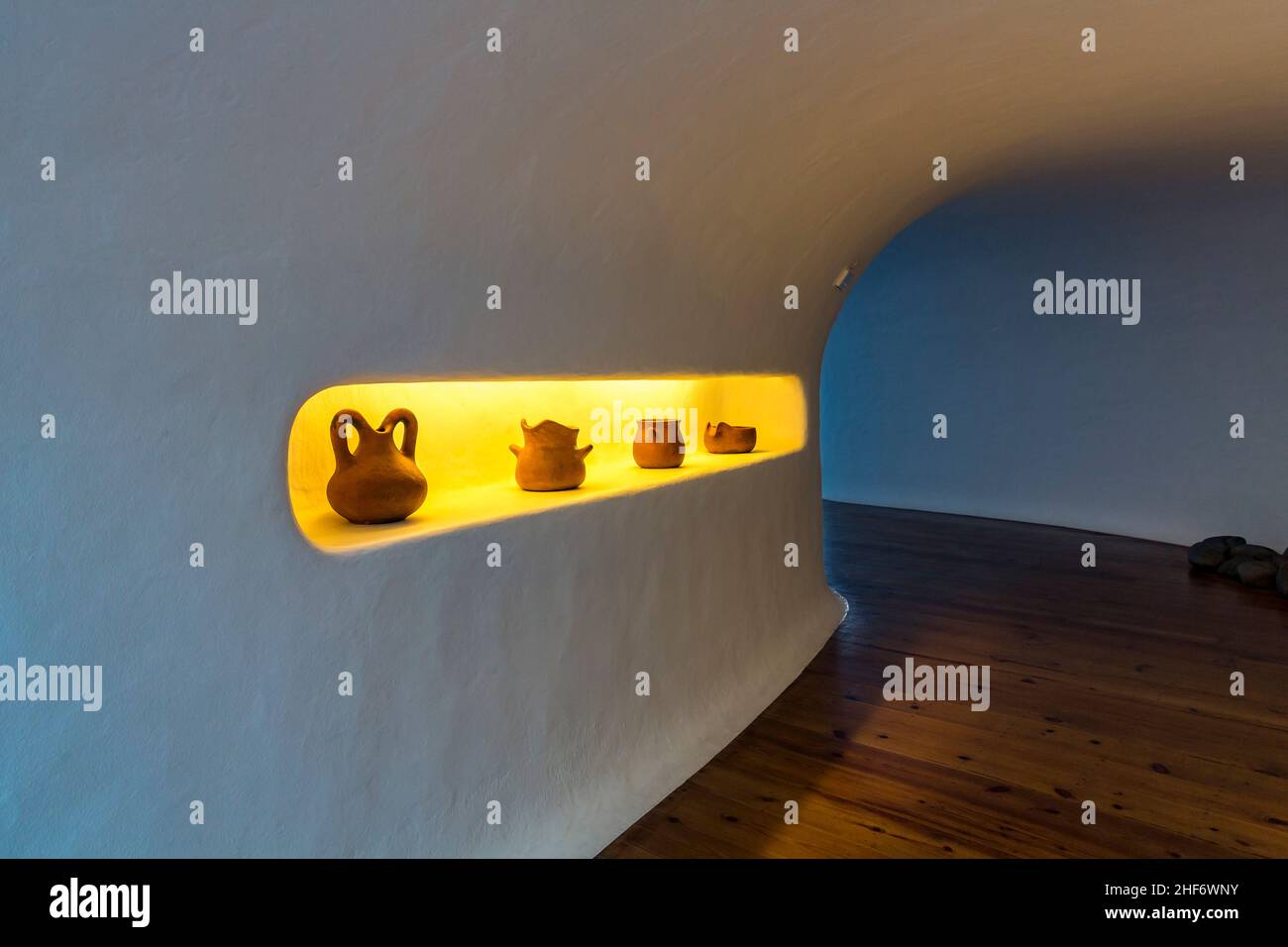 Jugs and pots made of clay, Mirador del Rio, designed by César Manrique