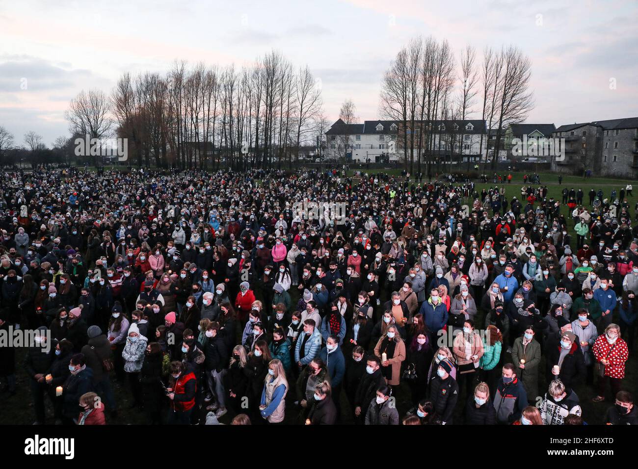 Local people attend a vigil in memory of Aisling Murphy in Tullamore