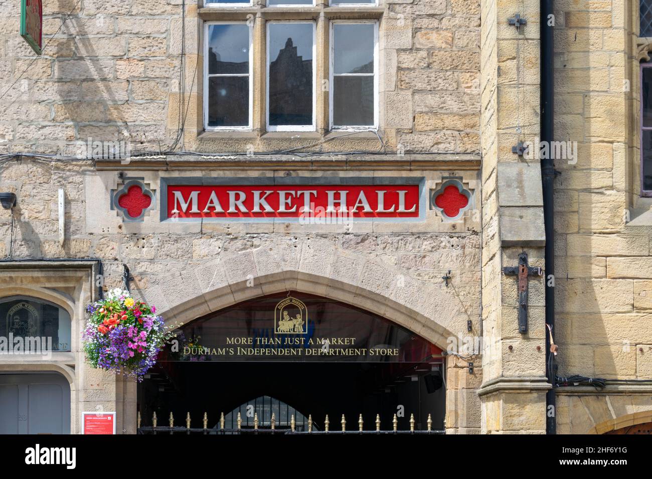 Durham, UK 14th July 2019 Durham's Market Hall is the beating heart