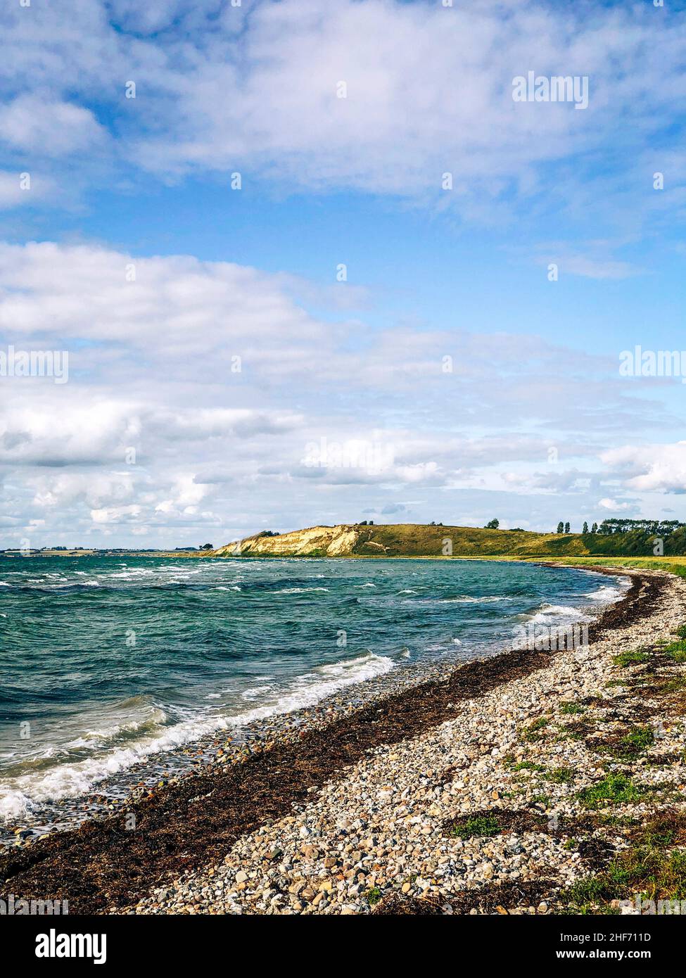 Steep coast, sea, beach, Helnaes, Fyn, Funen, landscape, West Funen, Denmark Stock Photo Alamy