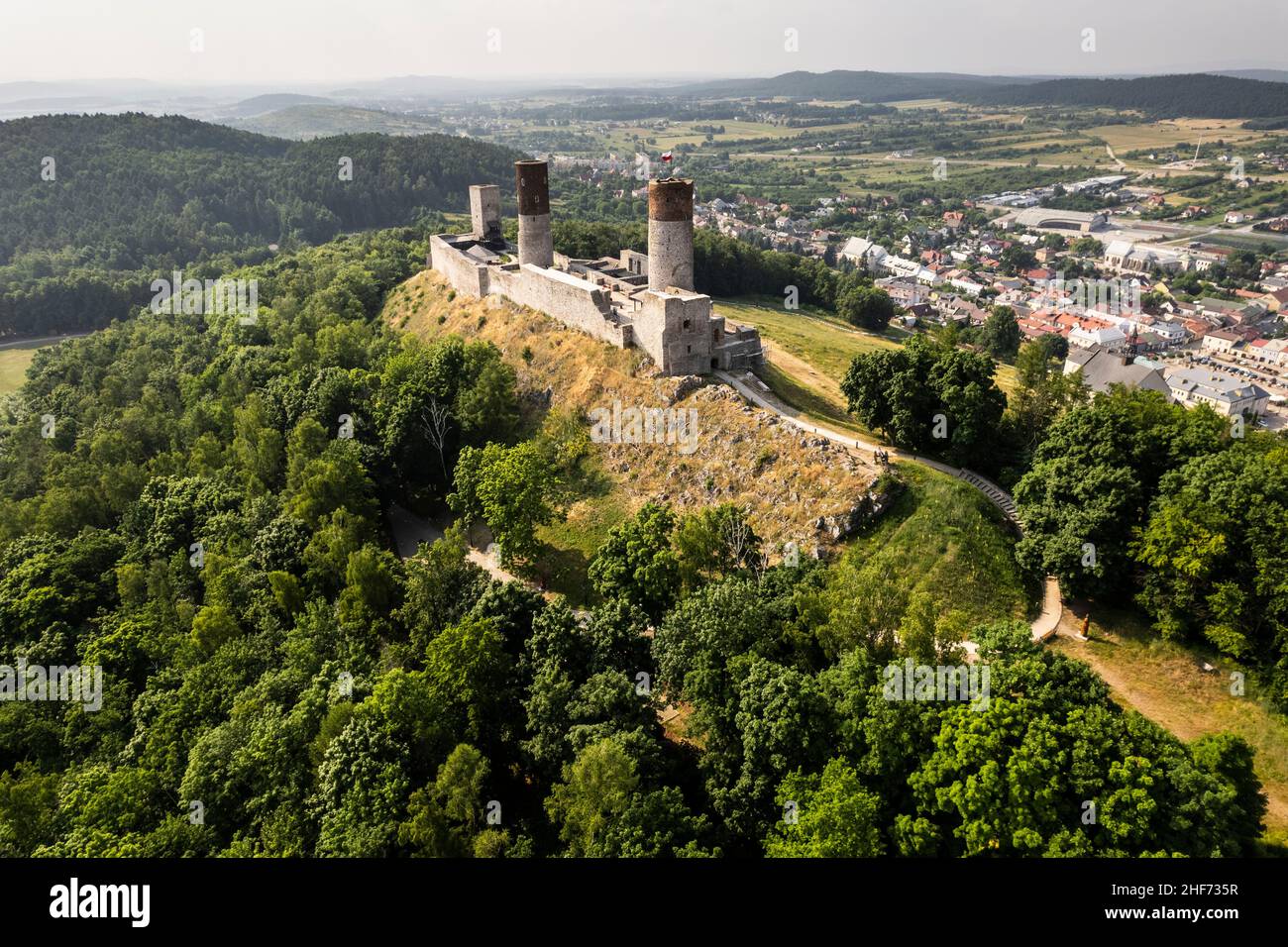 Europe,  Poland,  Swietokrzyskie,  Checiny Castle Stock Photo