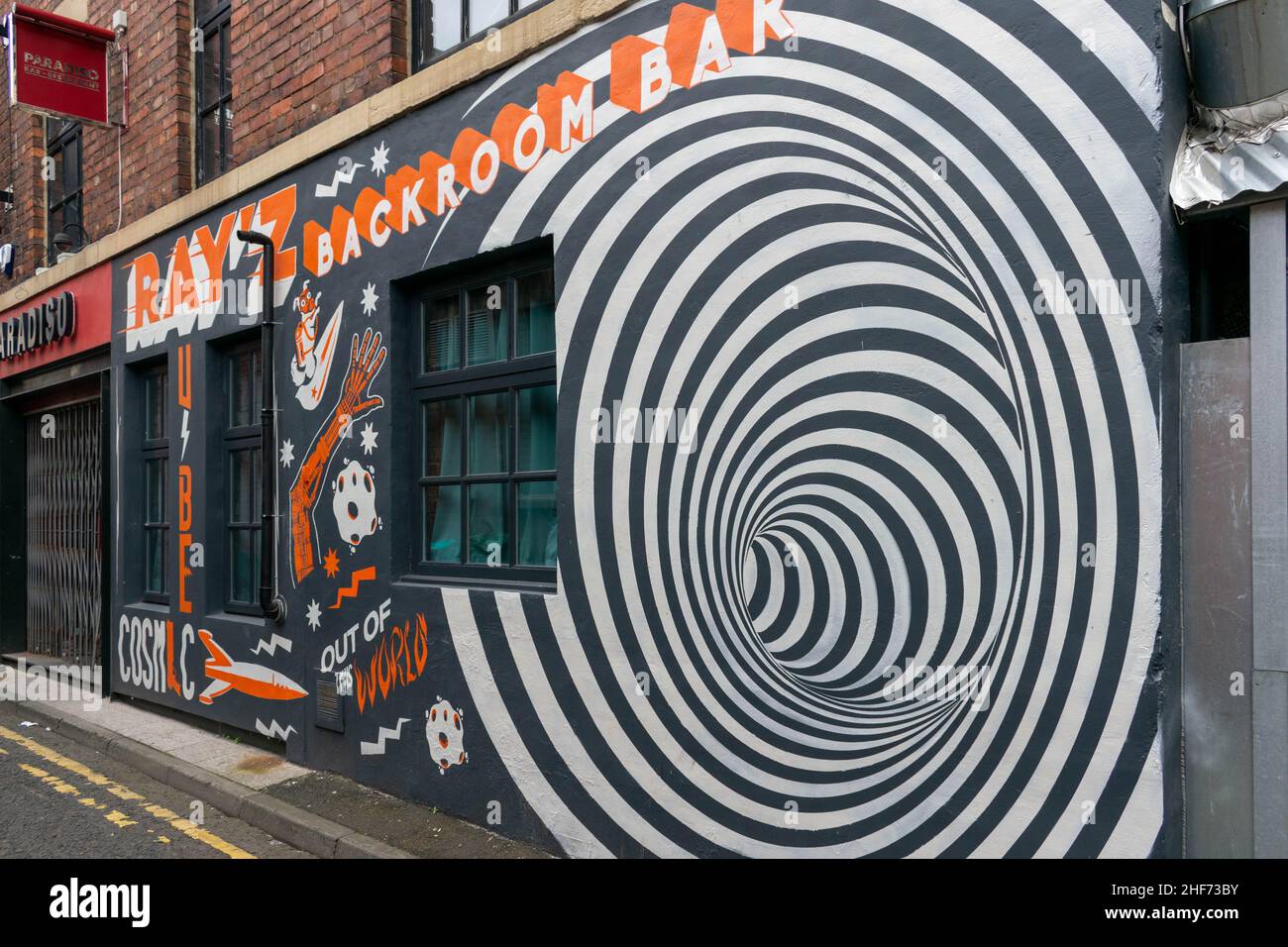 Ray Bar Science Newcastle, UK - 7 May 2019: Ray'z Backroom Bar, inspired by science ...