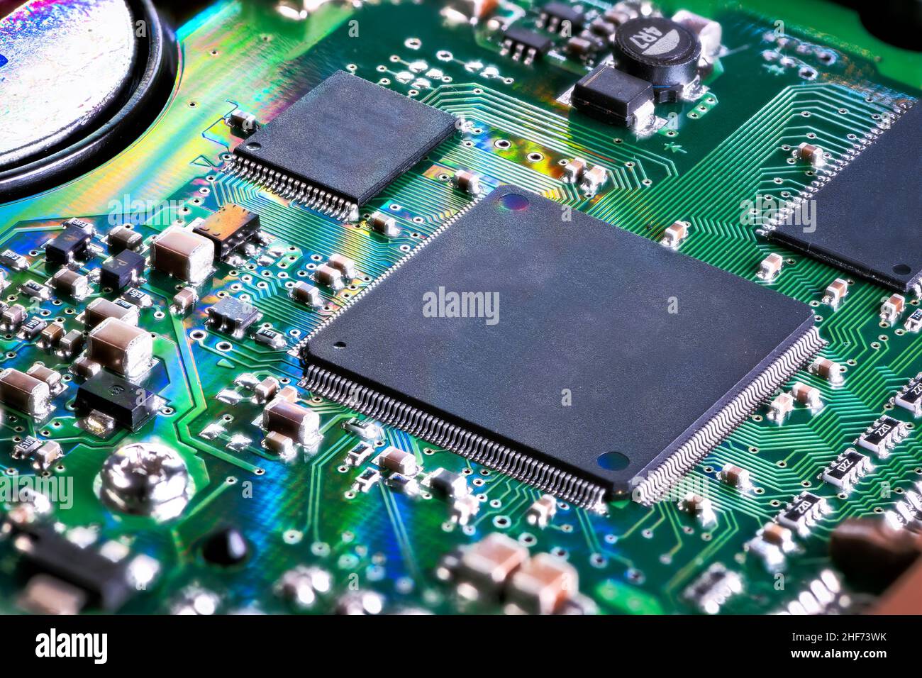 Integrated circuit with a processor chip on computer mainboard Stock ...