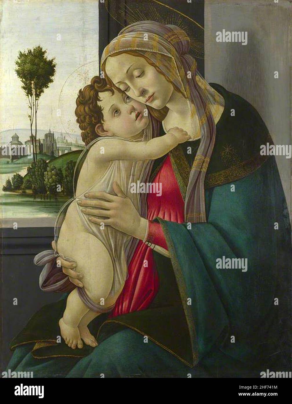 Sandro Botticelli (1444-1445-1510) (studio of) - The Virgin and Child Stock Photo