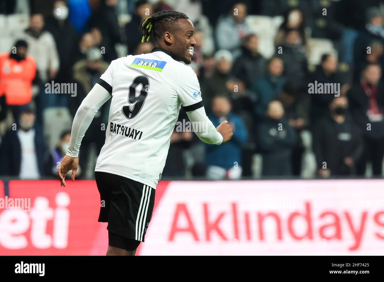 Istanbul, Turkey. 14th Jan, 2022. ISTANBUL, TURKEY - JANUARY 14: Valentin  Rosier of Besiktas JK runs with the ball during the Turkish Super Lig match  between Besiktas and Gaziantep FK at Vodafone