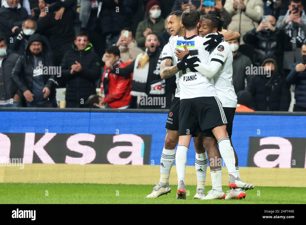 Istanbul, Turkey. 14th Jan, 2022. ISTANBUL, TURKEY - JANUARY 14: Miralem  Pjanic of Besiktas JK controls the ball during the Turkish Super Lig match  between Besiktas and Gaziantep FK at Vodafone Park