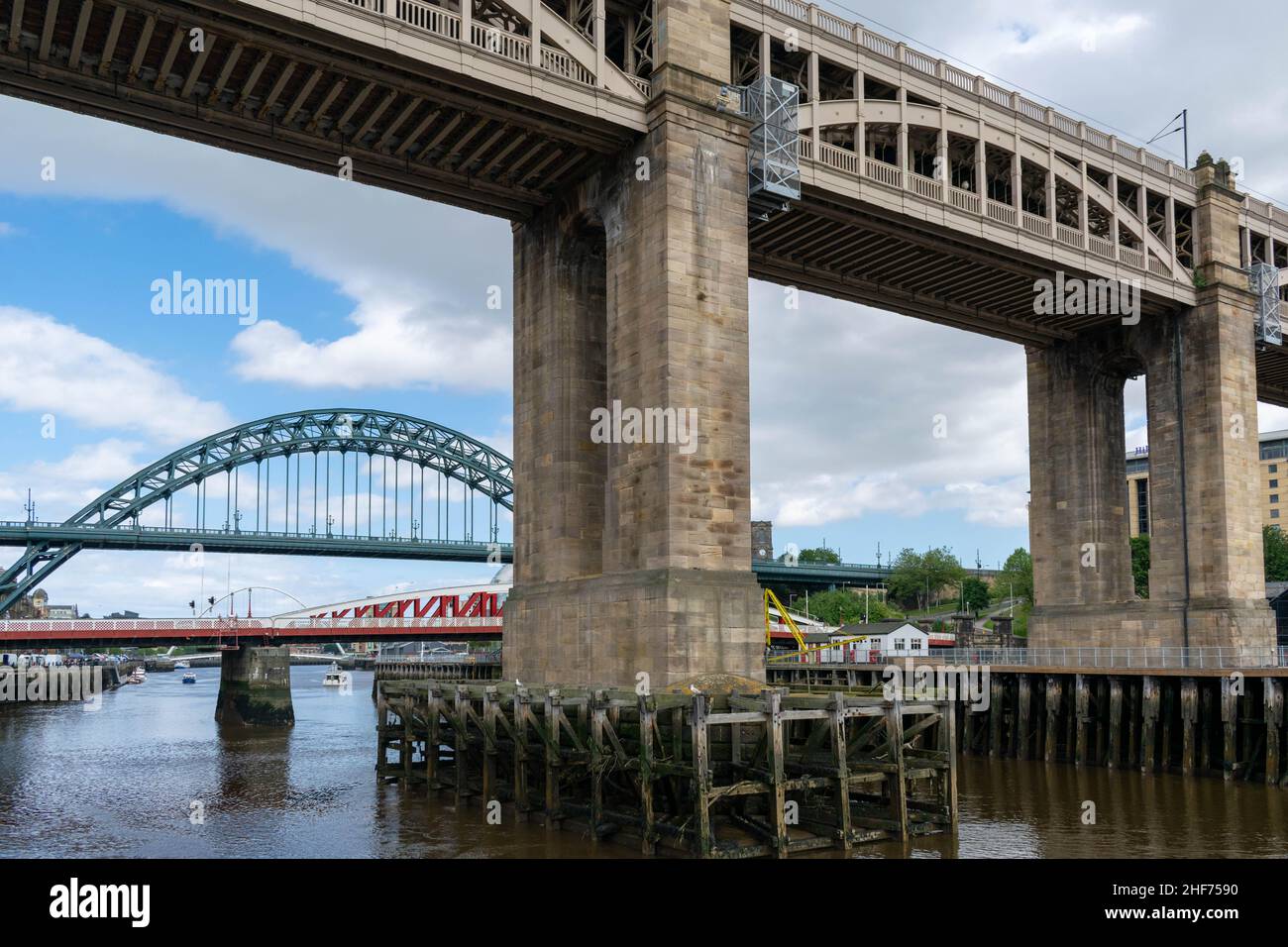 Newcastle, UK 7 May 2019 Famous bridges linking Newcastle and