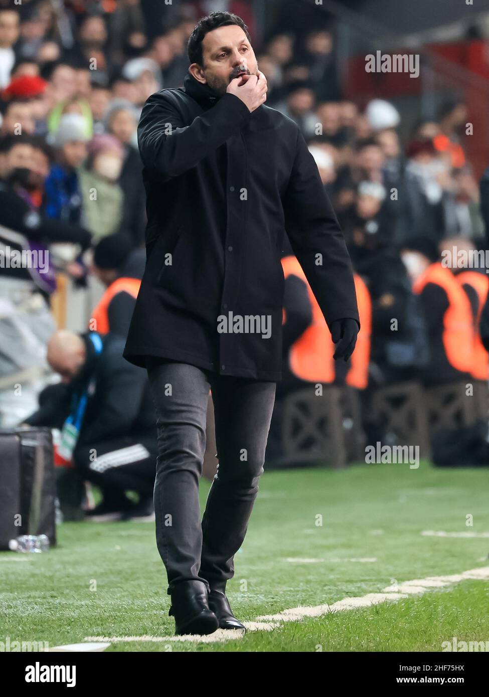 Istanbul, Turkey. 14th Jan, 2022. ISTANBUL, TURKEY - JANUARY 14: Coach Erol  Bulut of Gaziantep FK during the Turkish Super Lig match between Besiktas  and Gaziantep FK at Vodafone Park on January