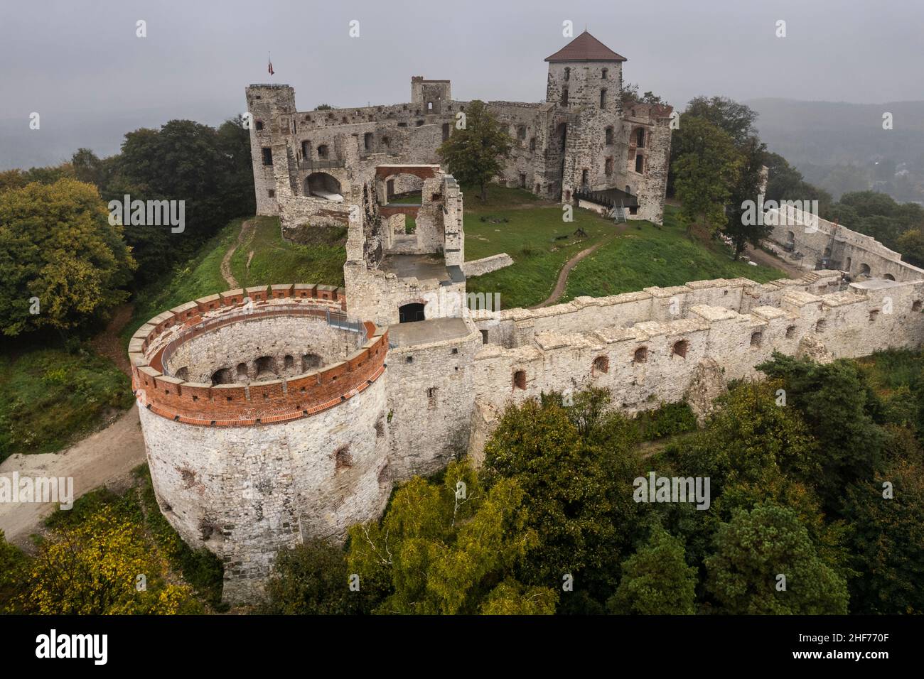 Europe,  Poland,  Lesser Poland Voivodeship,  Tenczyn Castle Stock Photo