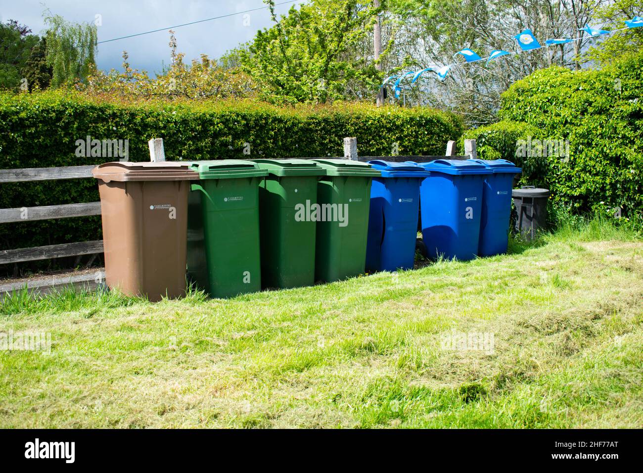 British recycling waste bins segregation responsibility for plastic