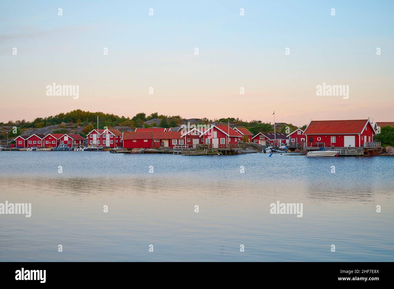 Archipelago,  Bunt,  Haus,  Hunnebostrand,  Skagerrak,  Bohuslän,  Västra Götalands län,  Vastra Gotaland,  Sweden Stock Photo