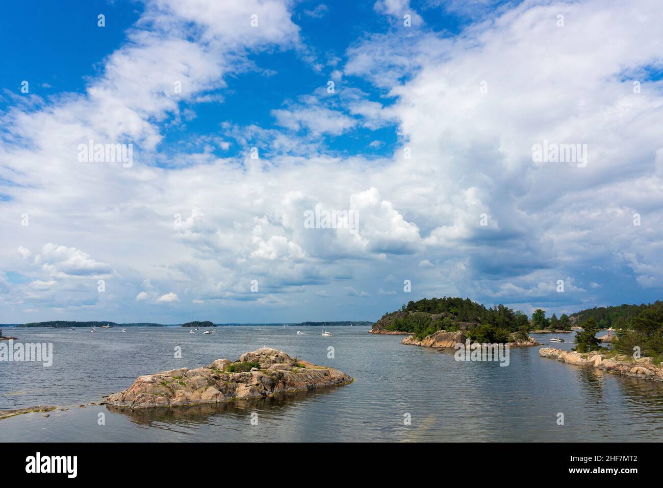 Sweden,  Stockholm,  steamboat trip,  Lake Mälaren,  archipelago,  Grinda island Stock Photo
