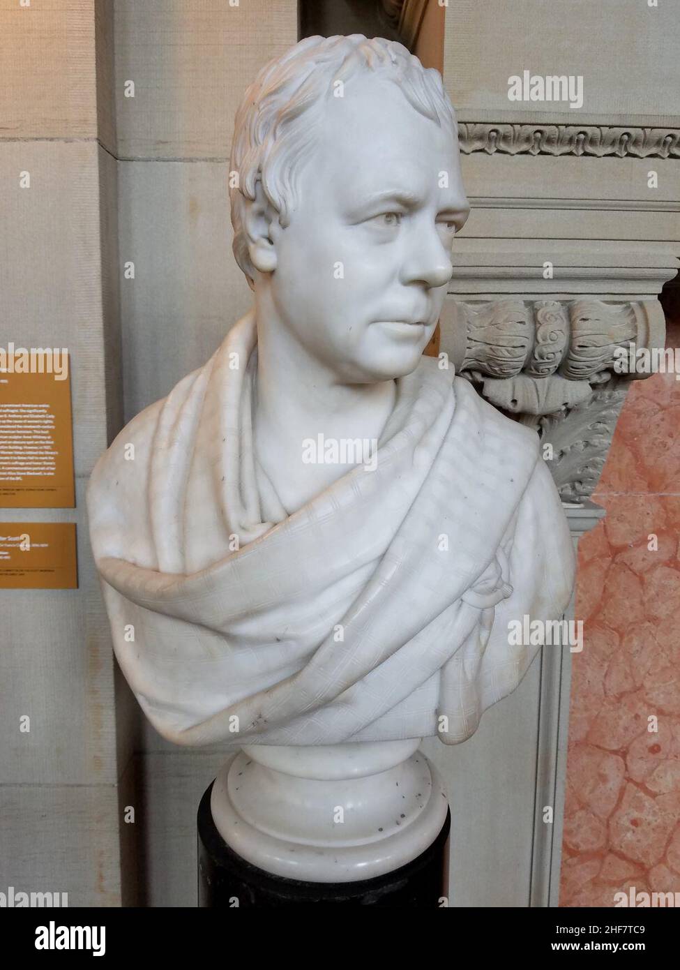 Sir Walter Scott by John Hutchison, copy after Sir Francis Chantrey, 1899, marble Stock Photo