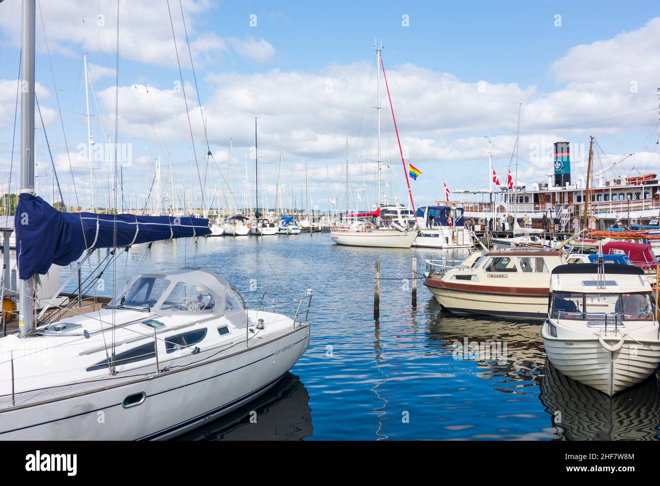 Roskilde, marina, Roskilde Fjord in Roskilde, Zealand, Sealand ...