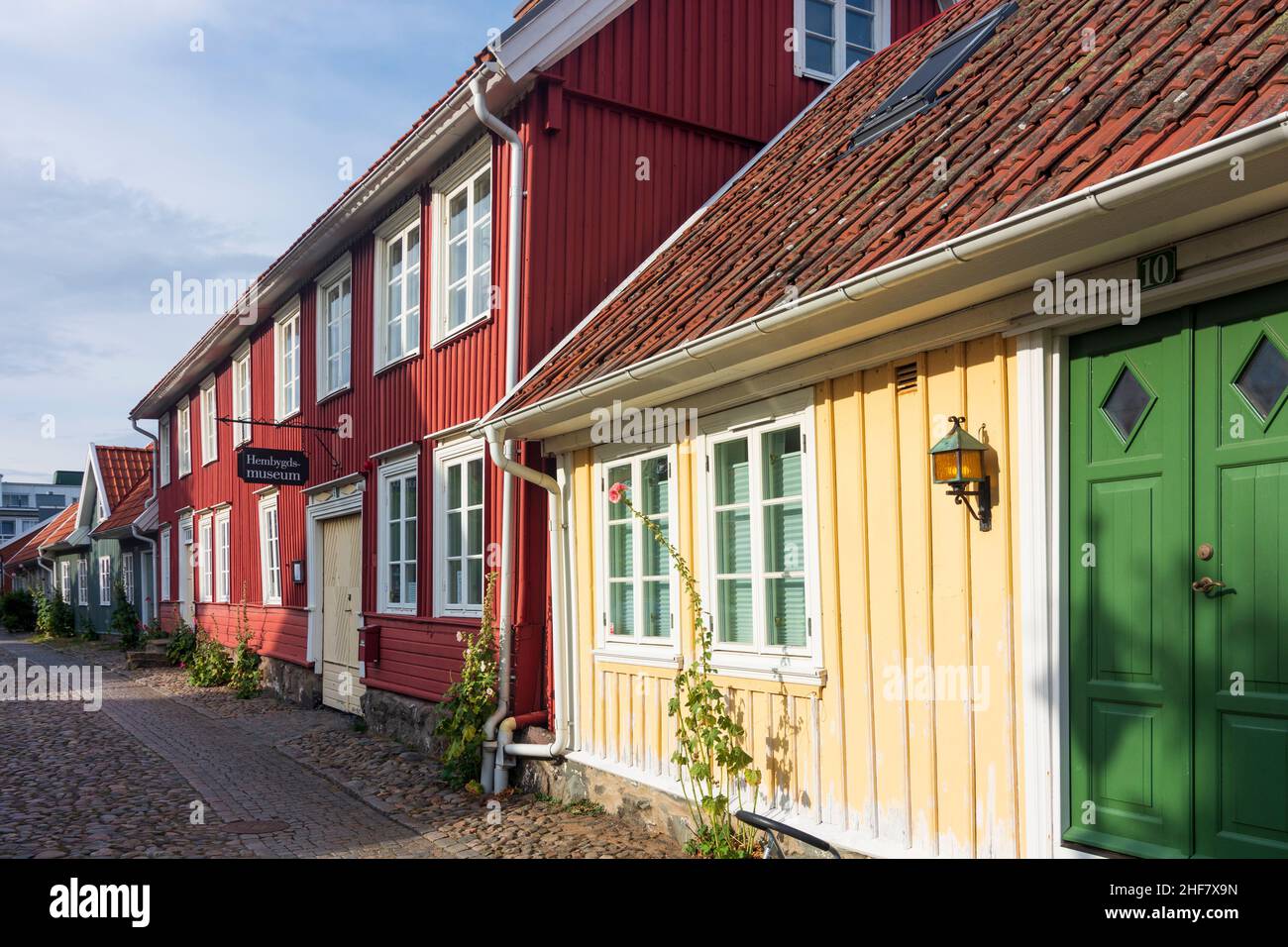 Falkenberg, old town, wooden houses, Hembygdsmuseum (Homeland Museum