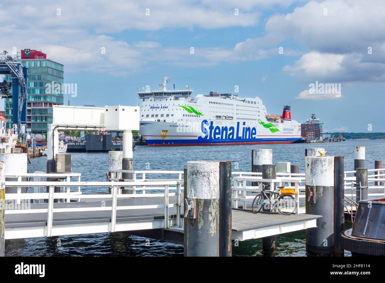 Kiel, ferry of Stena Line at pier Schwedenkai in Ostsee (Baltic Sea