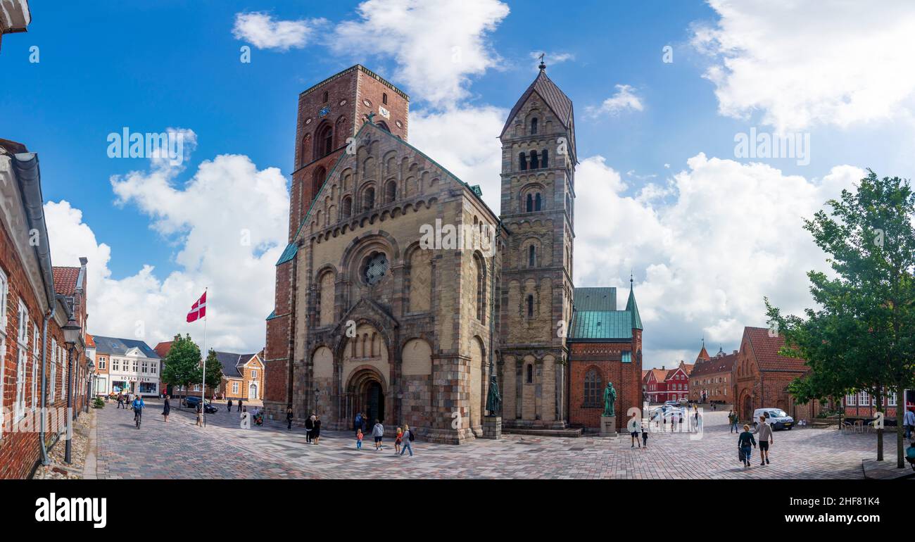 Esbjerg,  cathedral,  main square Torvet in Ribe,  Jylland,  Jutland,  Denmark Stock Photo