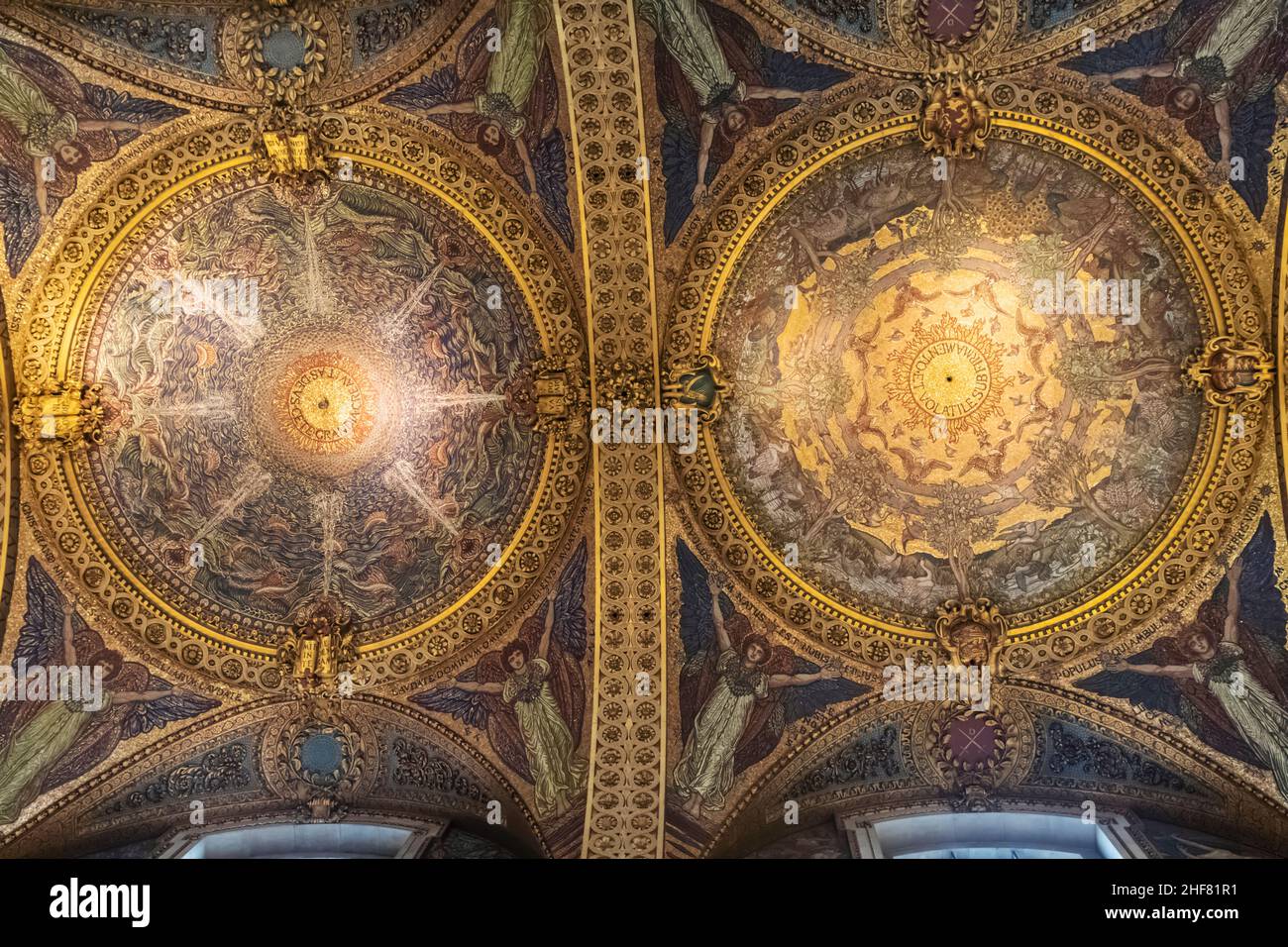 England, London, St. Paul's Cathedral, The Quire Ceiling Stock Photo