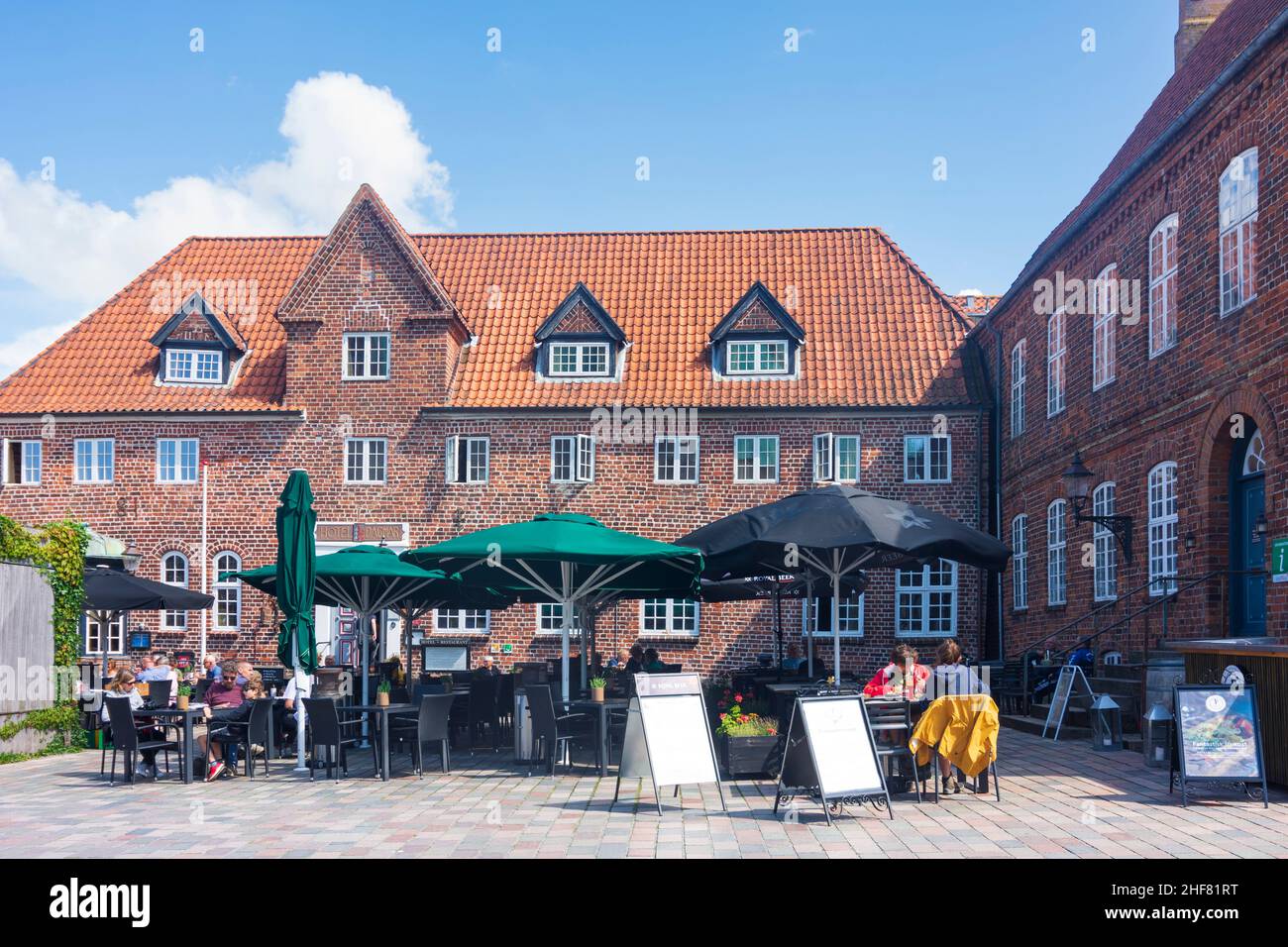 Esbjerg,  Hotel Dagmar,  restaurant,  main square Torvet in Ribe,  Jylland,  Jutland,  Denmark Stock Photo