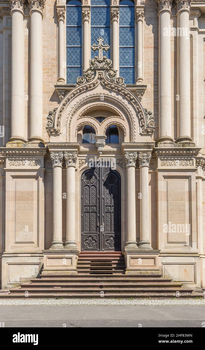 Germany,  Hesse,  Wiesbaden,  entrance door of the Russian Church on the Neroberg Stock Photo