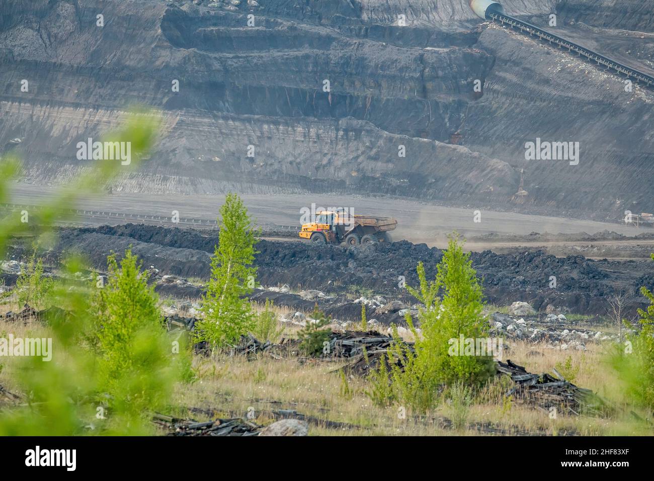Germany,  Lower Saxony,  Schöningen,  former open-cast lignite mine Schöningen Stock Photo