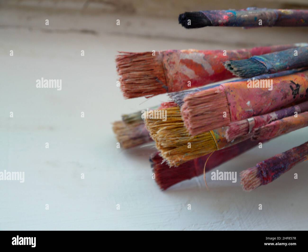 Painting, brush, art, studio Stock Photo Alamy