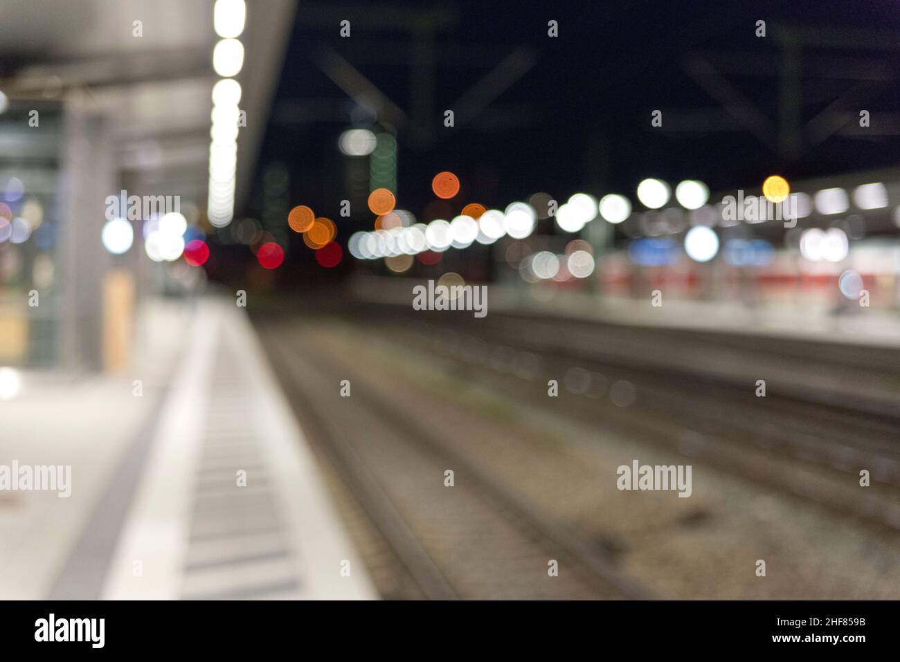 Platform,  train station,  tracks,  waiting,  S-Bahn Stock Photo