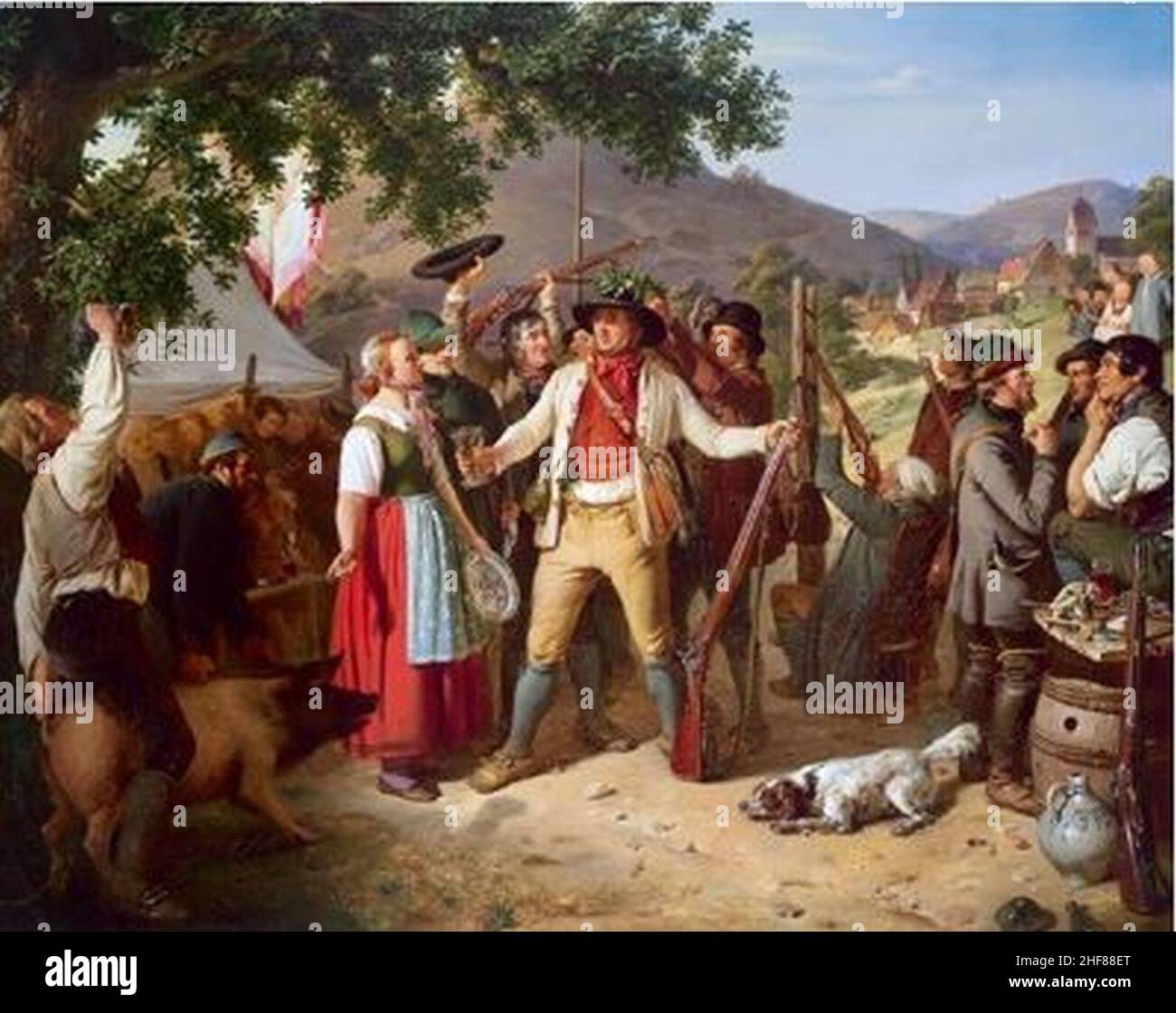 Schwingen-Shooting. Stock Photo