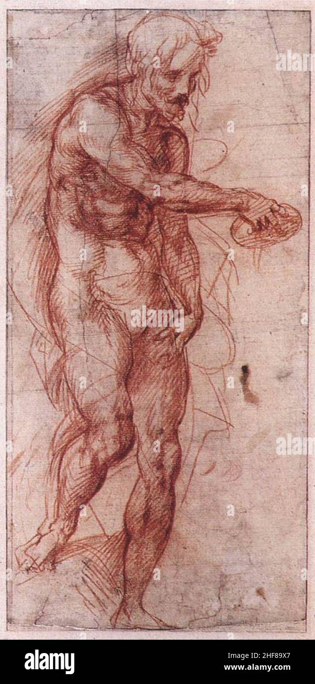 Andrea del Sarto - Study for the Baptism of the People Stock Photo