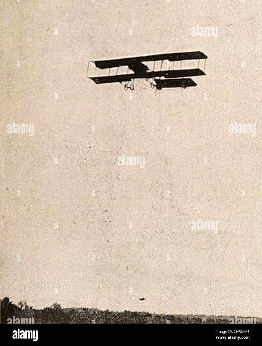 El Sanchez-Besa volando sobre Reims (1911). Stock Photo