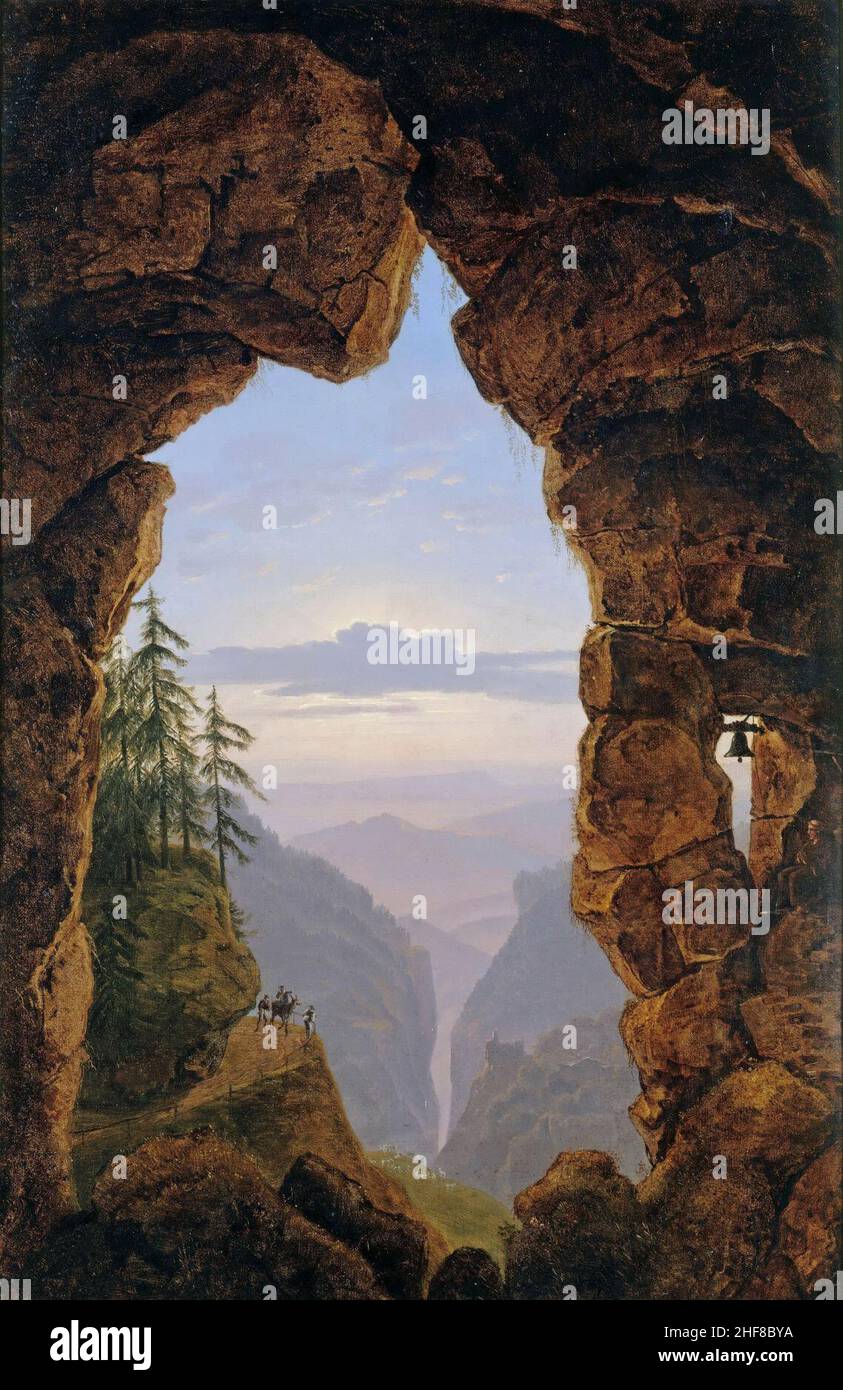 Karl Friedrich Schinkel - The gate In The Rocks. Stock Photo