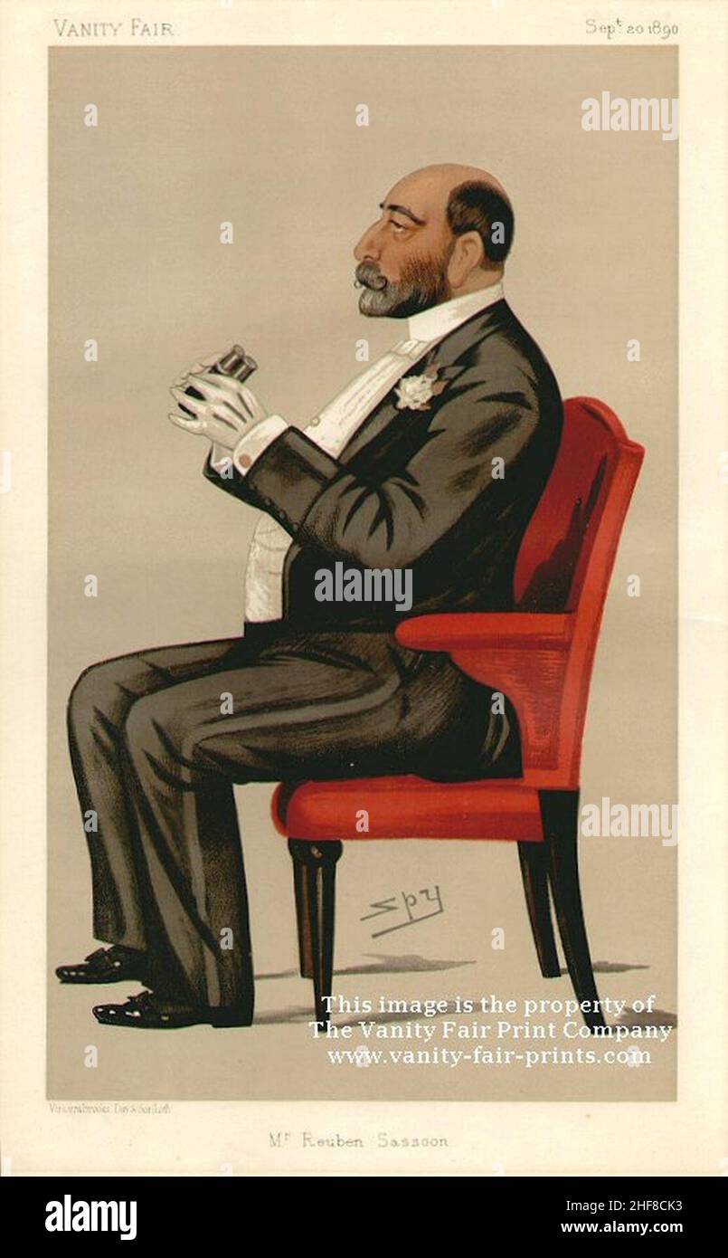 Reuben David Sassoon, Vanity Fair, 1890-09-20. Stock Photo