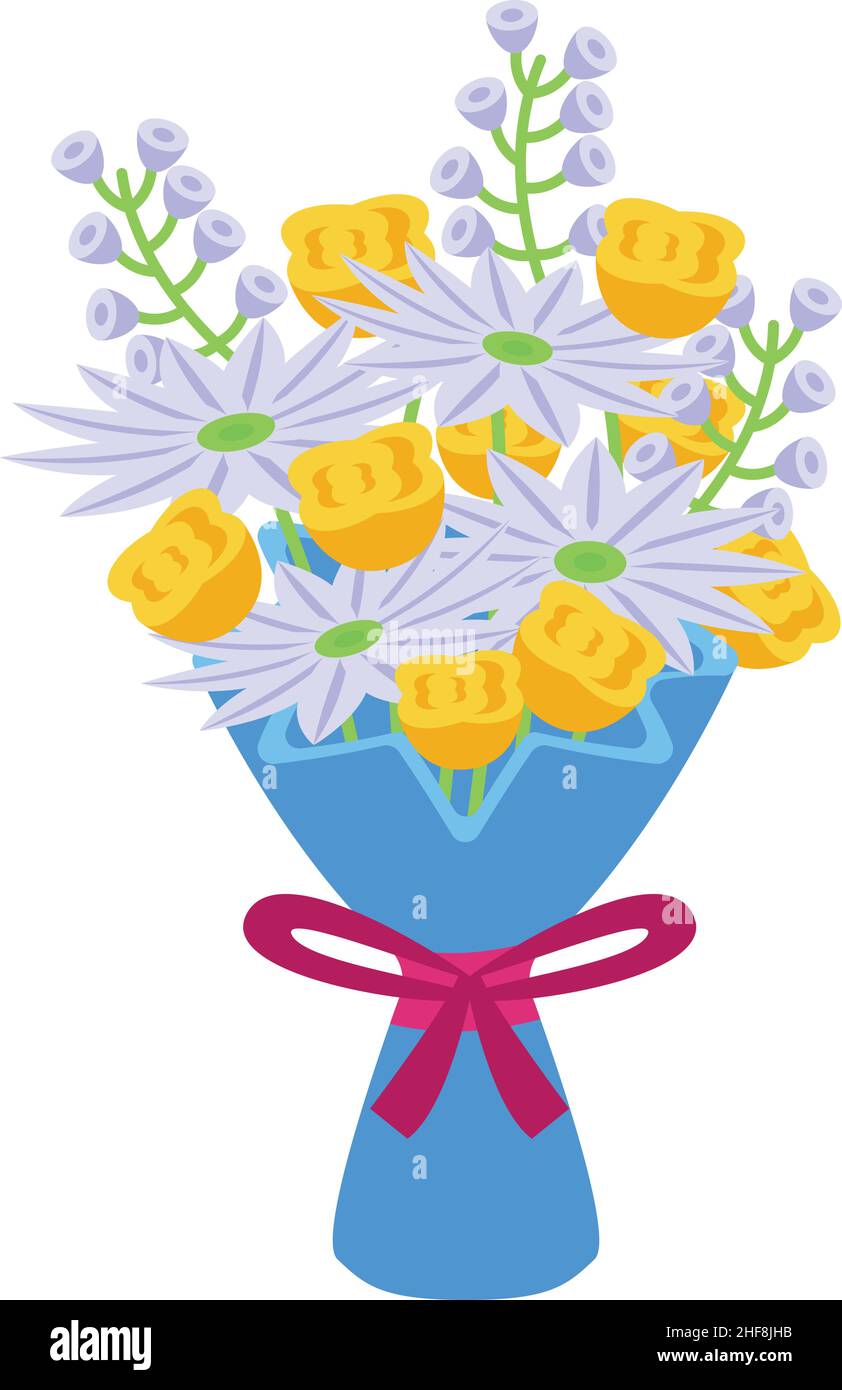 Wedding flower bouquet icon isometric vector. Posy garden. Color floral ...