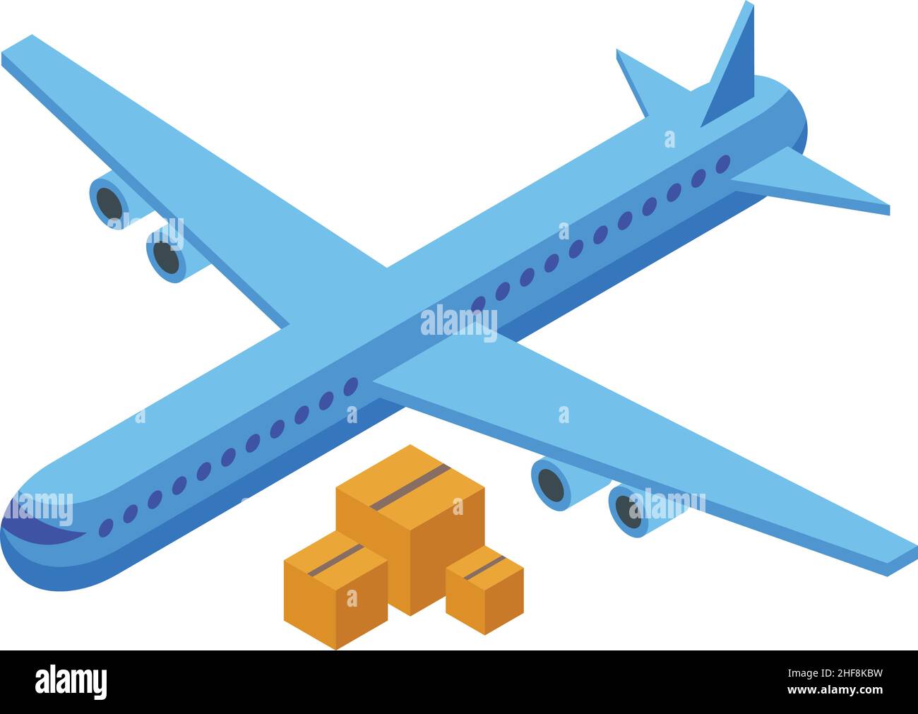 Air parcel icon isometric vector. Box delivery. Fast package Stock Vector