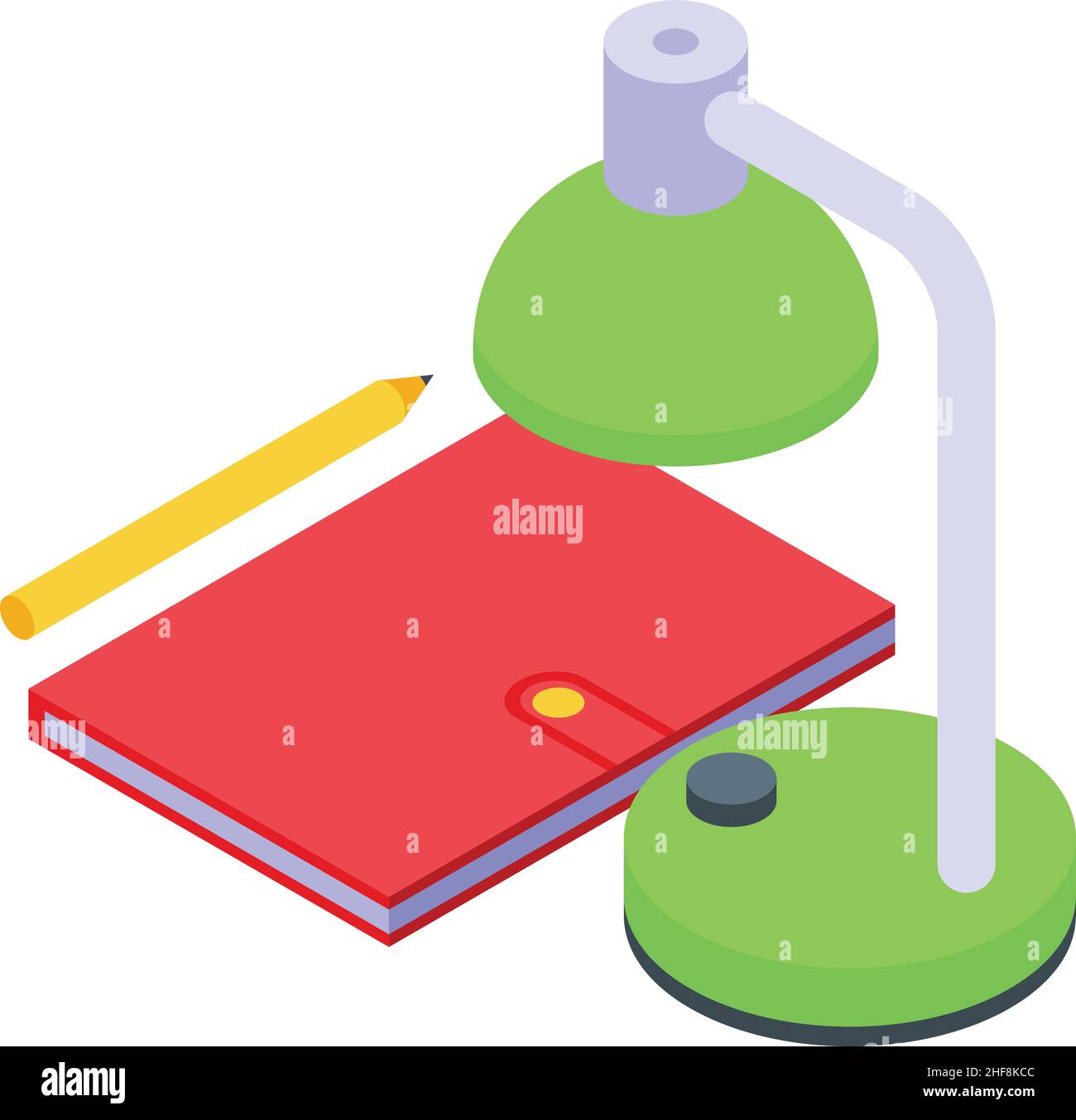 Desktop lamp icon isometric vector. Table desk. Office work Stock Vector
