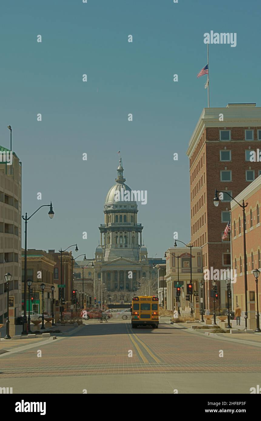 IL State Capitol building at Springfield IL Stock Photo